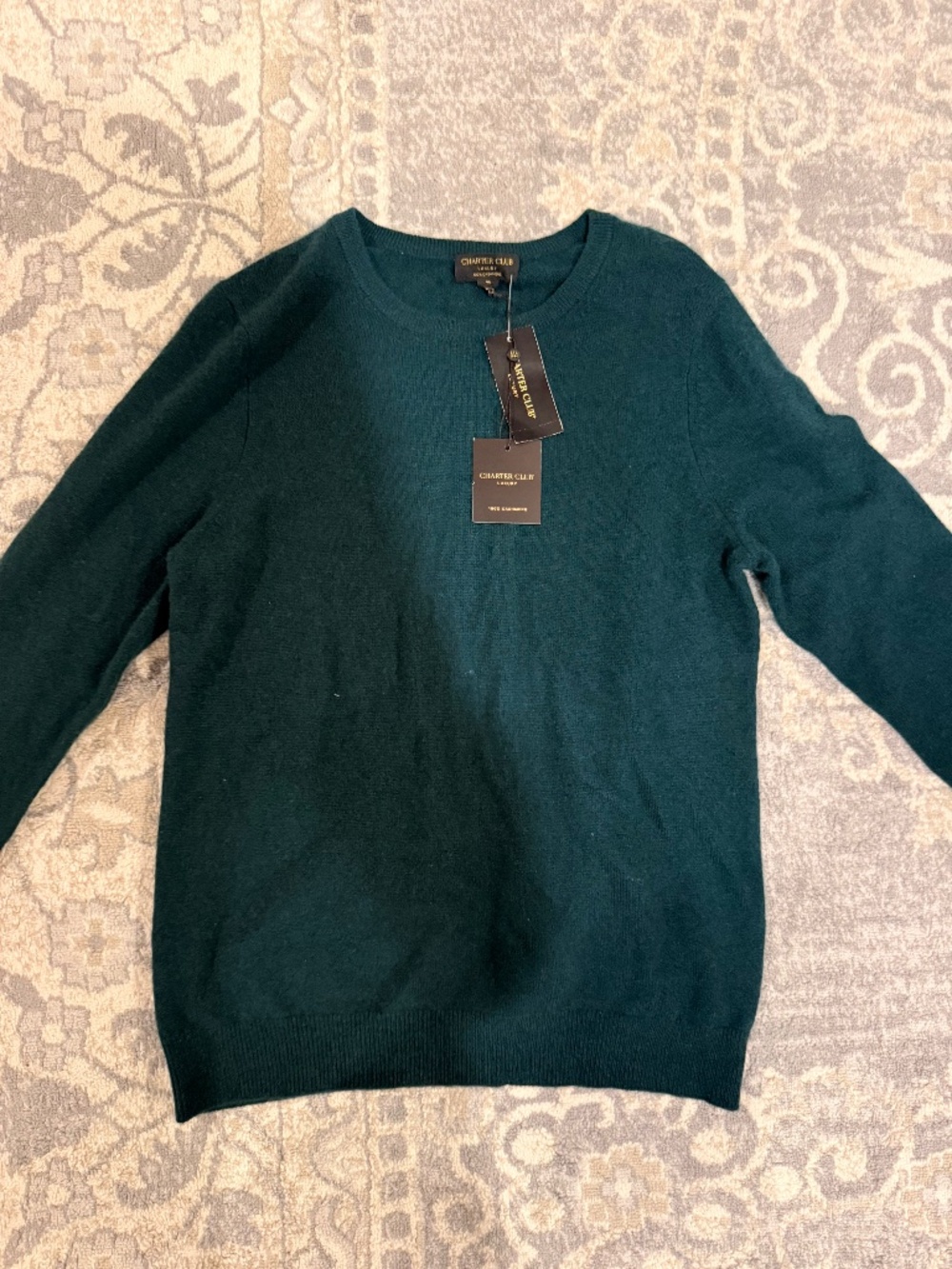 Charter Club Women's Long-Sleeve Crewneck Sweater - Picture 2 of 5